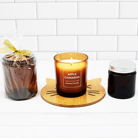 Amber Color Candle Jars