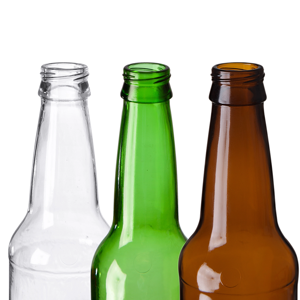 12 oz. (355 ml) Emerald Green/Amber/Flint Glass Long Neck Beer Bottle, Twist-Off Crown