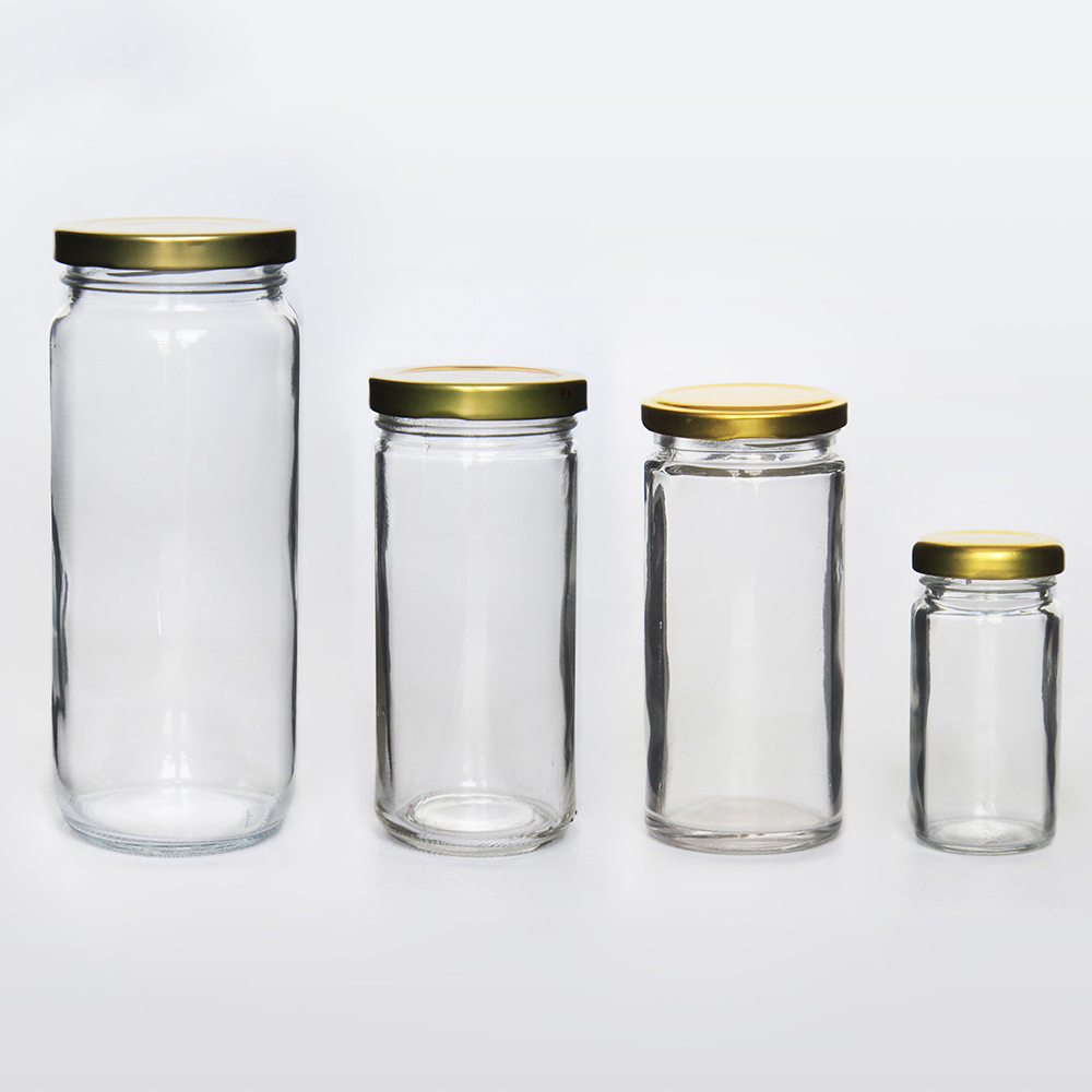 Clear Tall Cylinder Glass Paragon Jar with 58mm Metal Lug