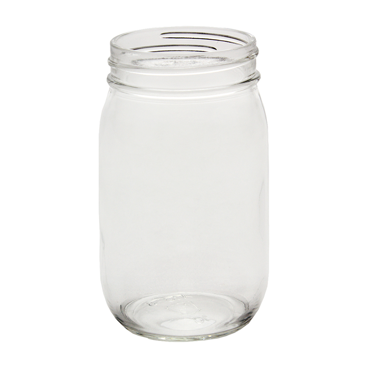 12oz Glass Clear Mason Jar with 70-400 Metal Lid