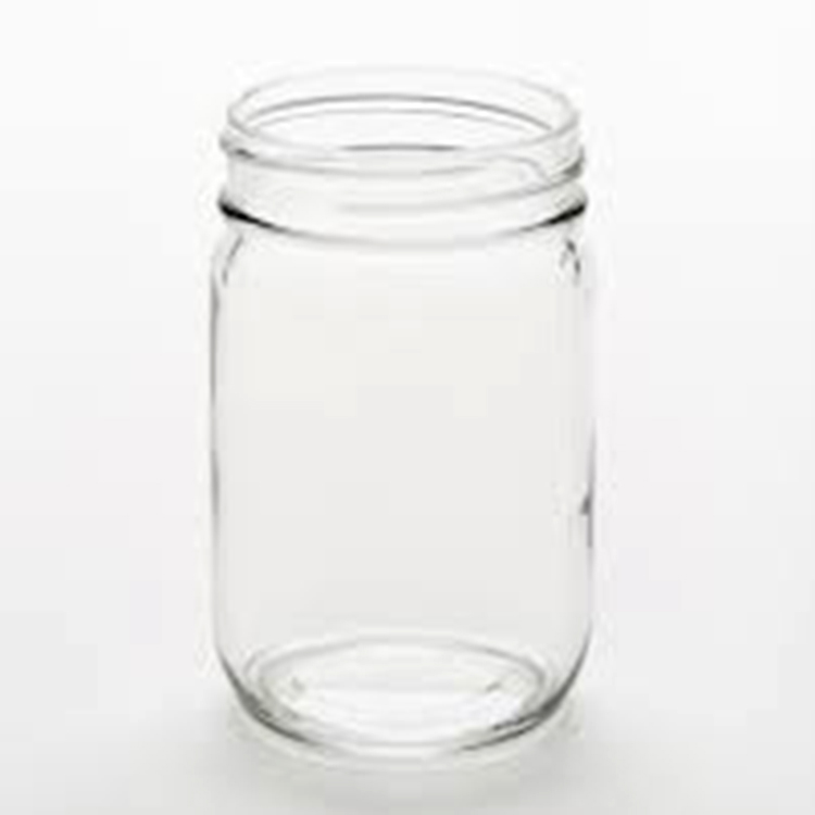 12oz Glass Clear Mason Jar with 70-400 Metal Lid