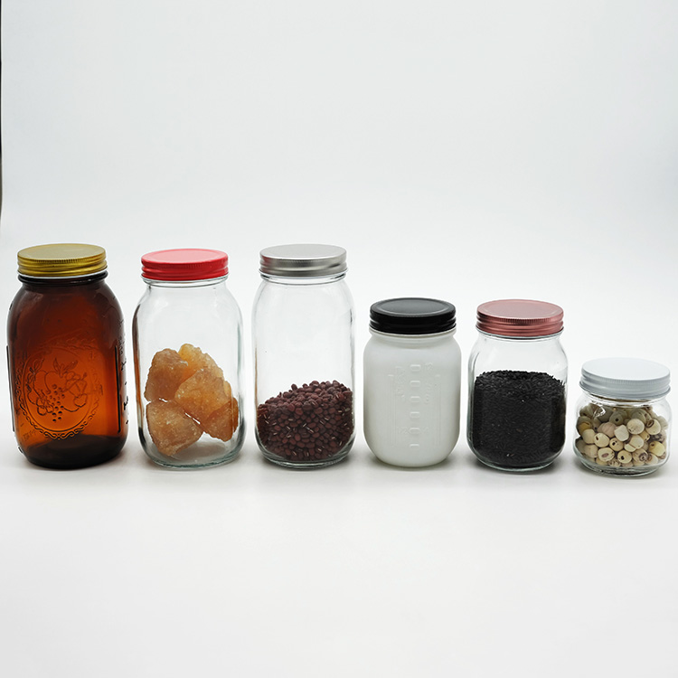 Wholesale Family Size Glass Mason Jar with 70mm or 86mm Screw Metal Lid