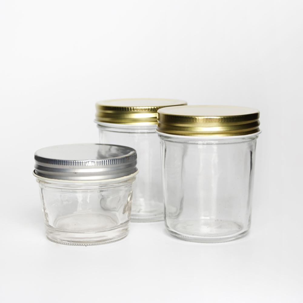 Clear Glass Tapper Mason Jar with 70mm or 86mm Wide Mouth