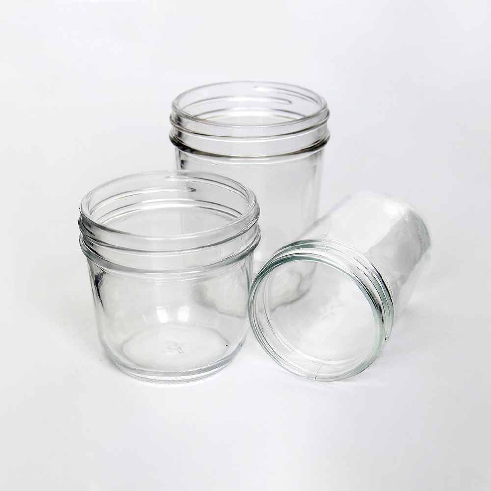 Clear Glass Tapper Mason Jar with 70mm or 86mm Wide Mouth