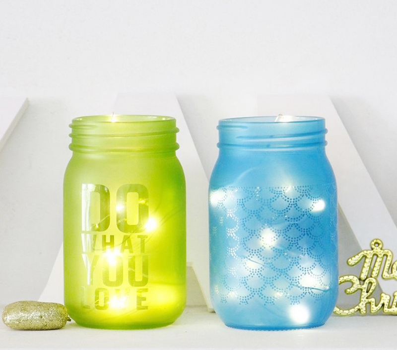 Regular Clear GLass Mason Jar with LED Lights