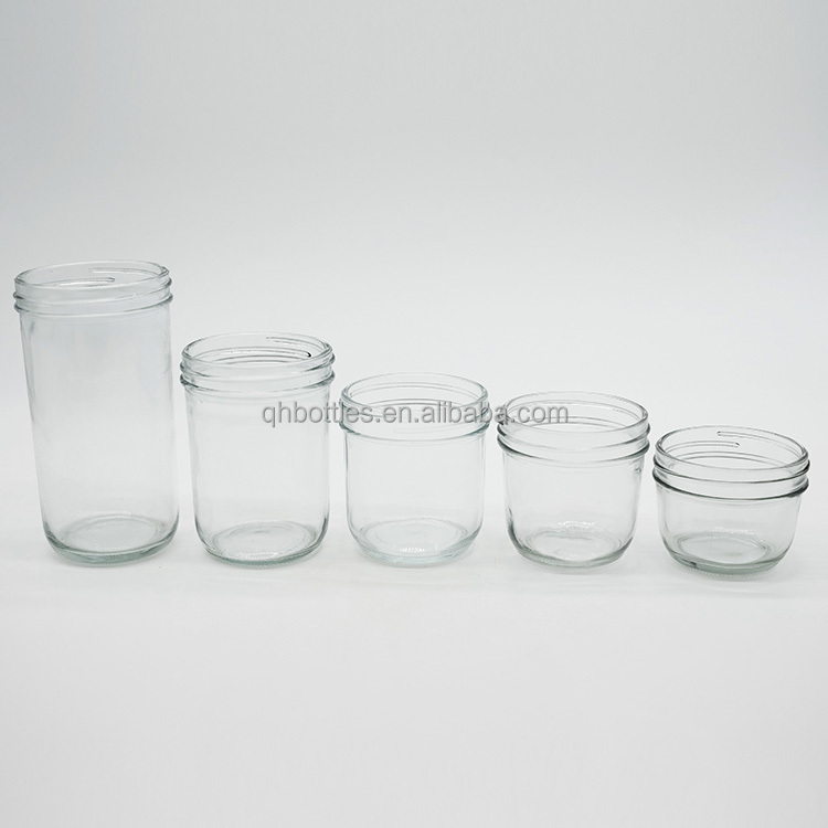Clear Glass Mason Jar with 86MM Metal Lid
