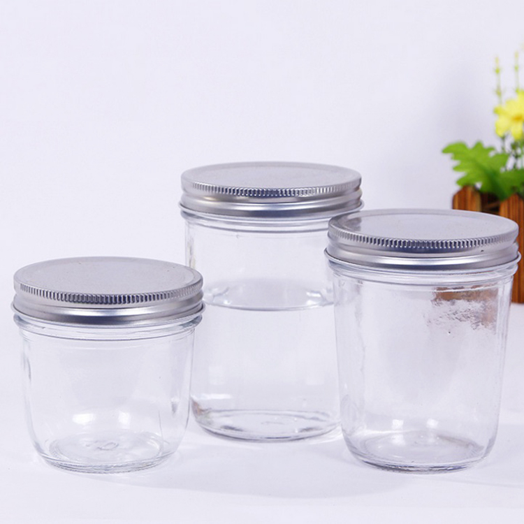 Clear Glass Mason Jar with 86MM Metal Lid