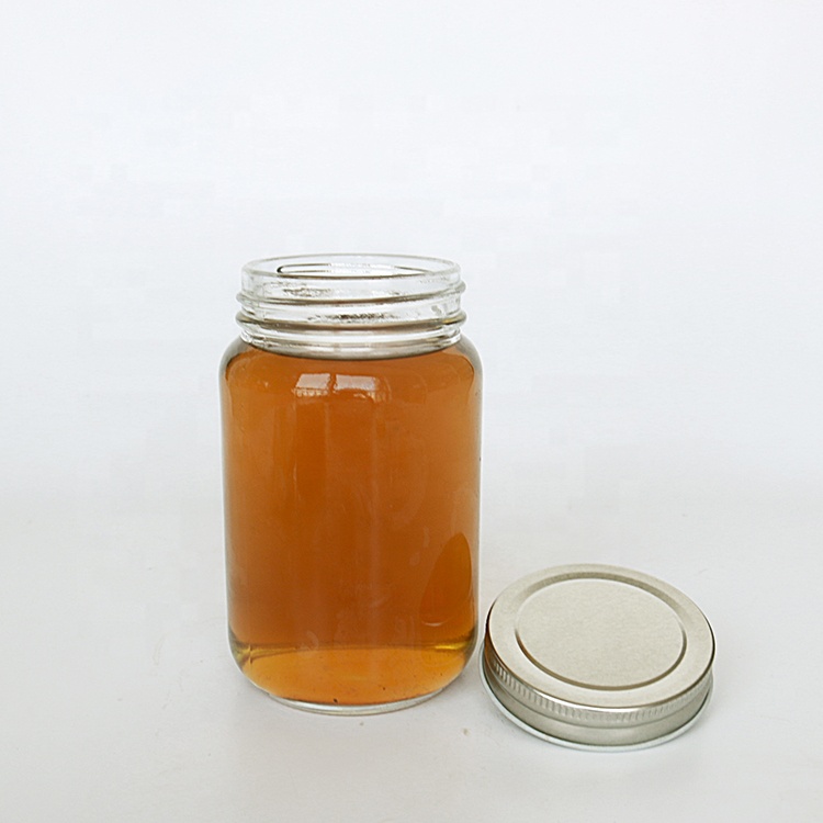 Clear Glass Round Mason Jar with 70MM Metal Lid