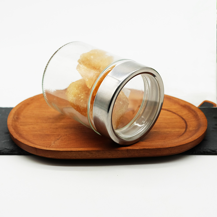 Glass Canisters And Spice Jar Set With Stainless Steel Airtight Screw On Lids