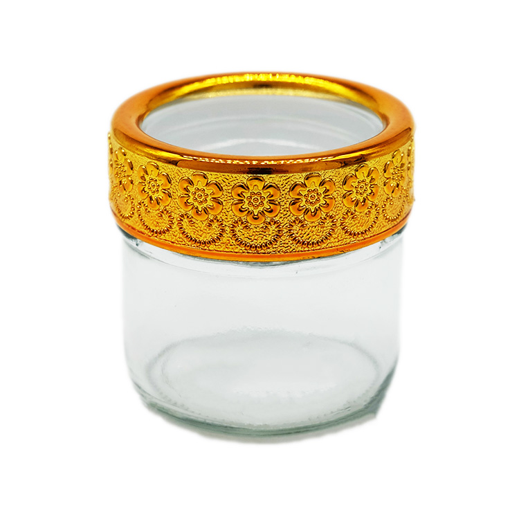Middle East Style 3g 5g 50g 100g Saffron Jar With Golden Window Lid