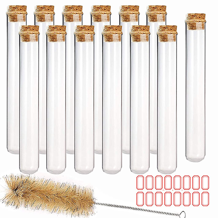Clear Test Tube Clear Glass Bottle With Aluminum Lid, Small Wishing Bottle