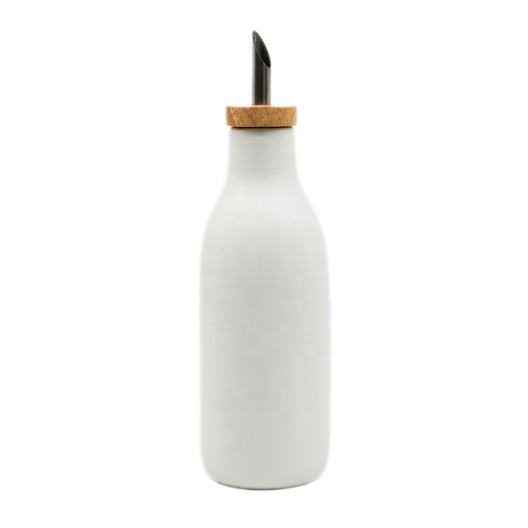 White Black Pink Gray Ceramic Bottles with Pour Lid