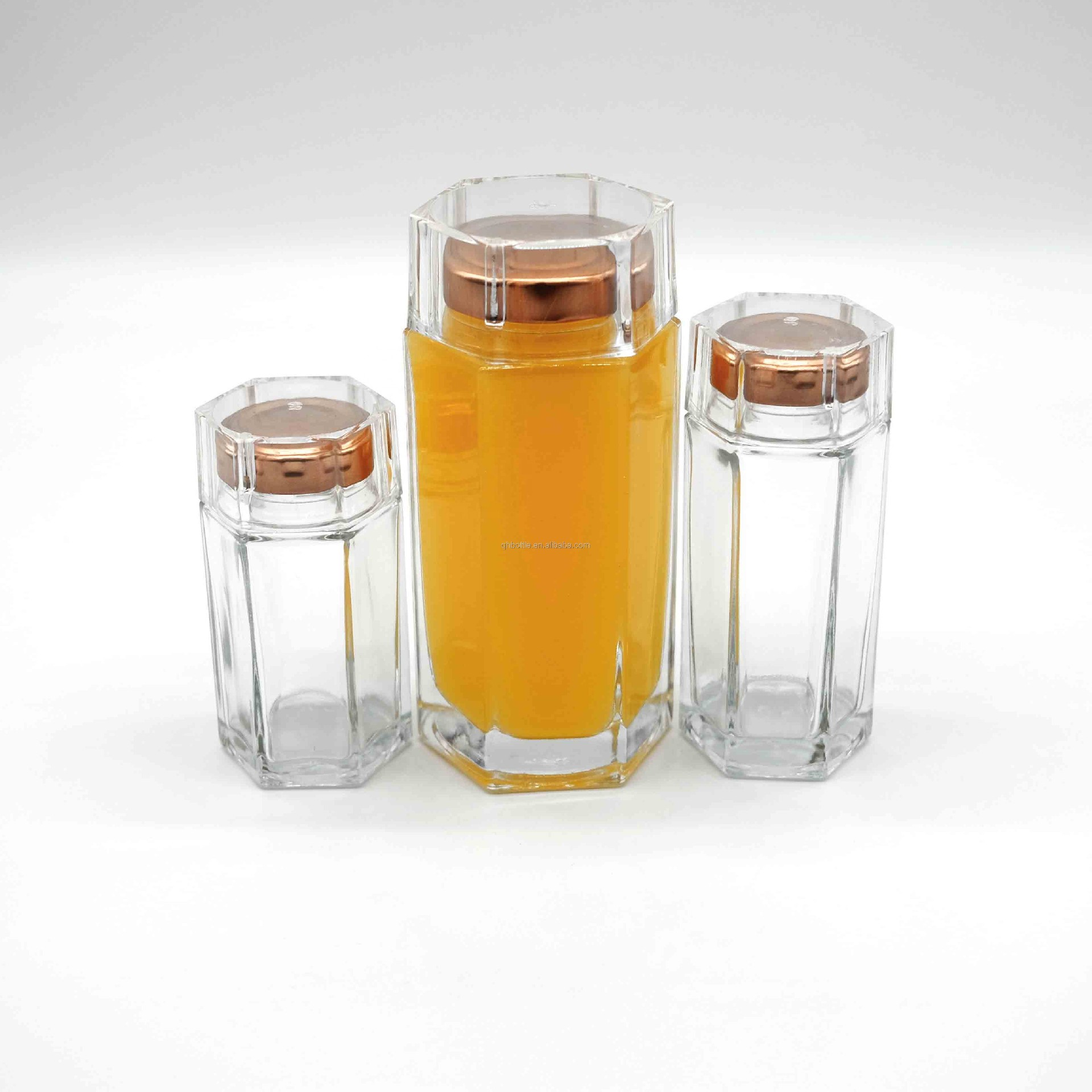 Various Size Luxury Glass Jar with Metal Lid