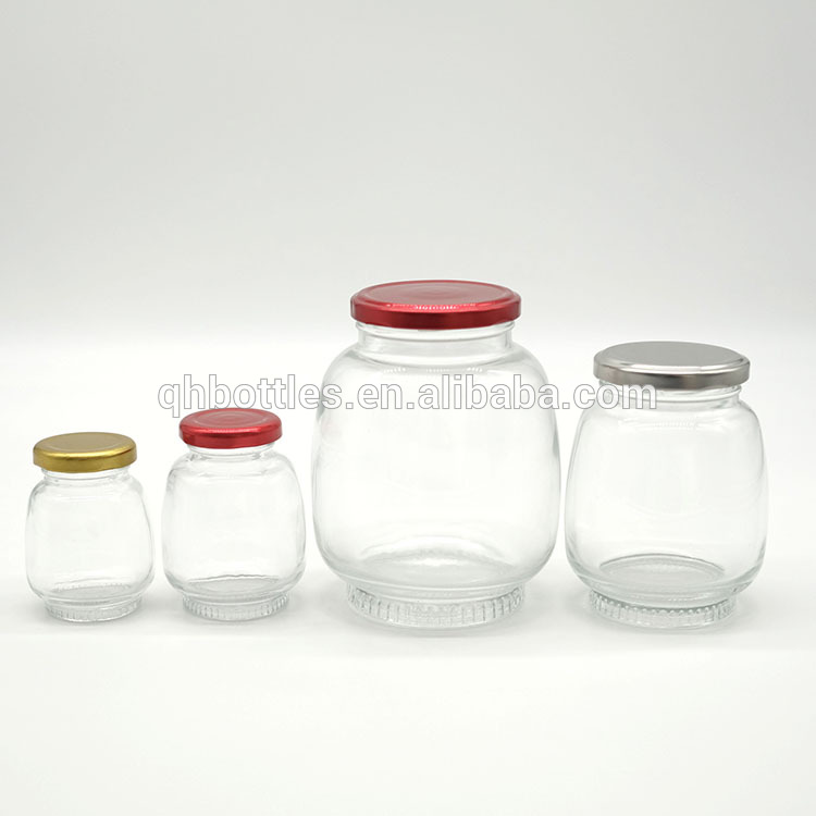 Lotus Base Glass Jar with Lid for Bird Nest