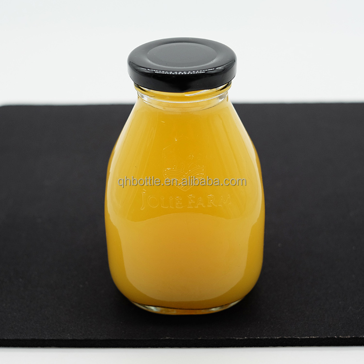 Square Slip shoulder Glass Bottle with Lid