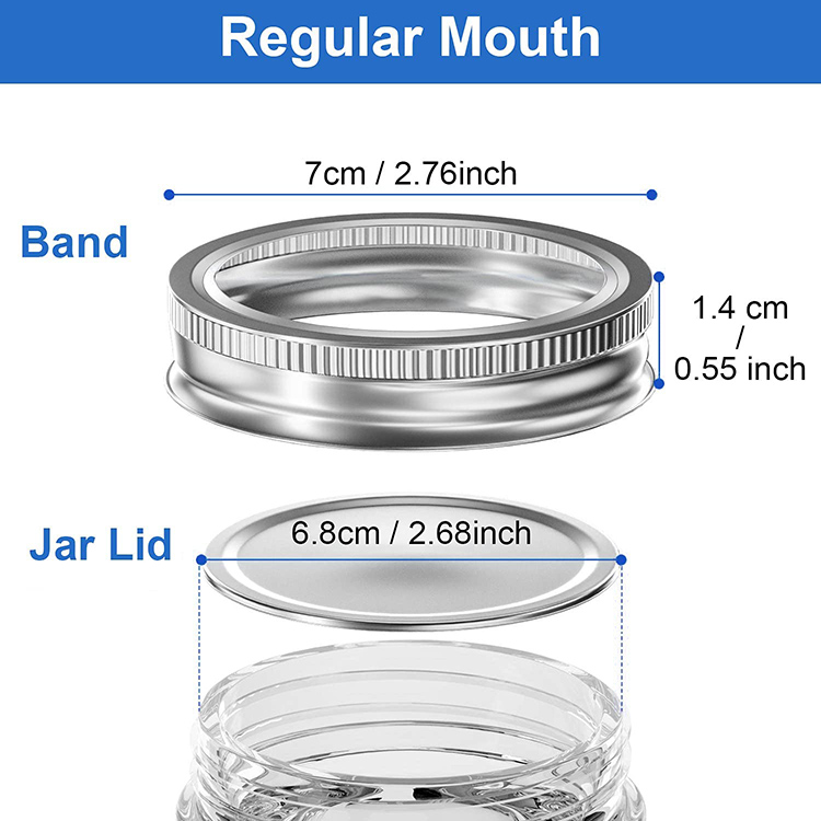 Mason Jar lids Split-Type Leak Proof Glass Canning Jar Lid 70mm 86mm For Mason Jar