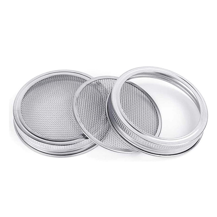 Stainless Steel Mason Jar Sprouting Lids for Regular/Wide Mouth Mason Canning Jars