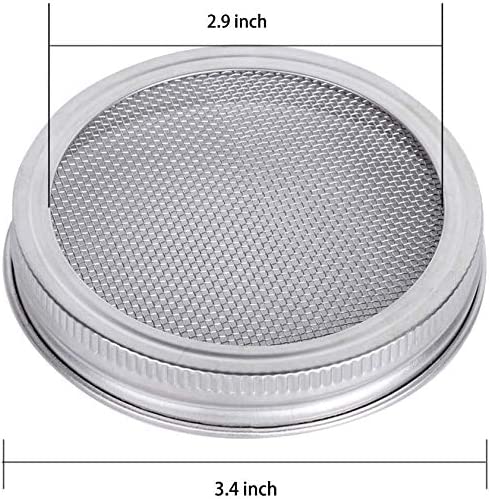 Stainless Steel Mason Jar Sprouting Lids for Regular/Wide Mouth Mason Canning Jars