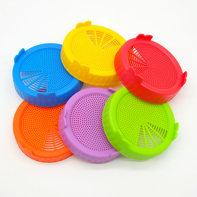 Plastic Sprouting Lids Bean Sprout Jar Lid Strainer Tops Fit for Wide Mouth Mason Canning Jars