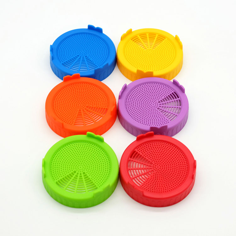 Plastic Sprouting Lids Bean Sprout Jar Lid Strainer Tops Fit for Wide Mouth Mason Canning Jars