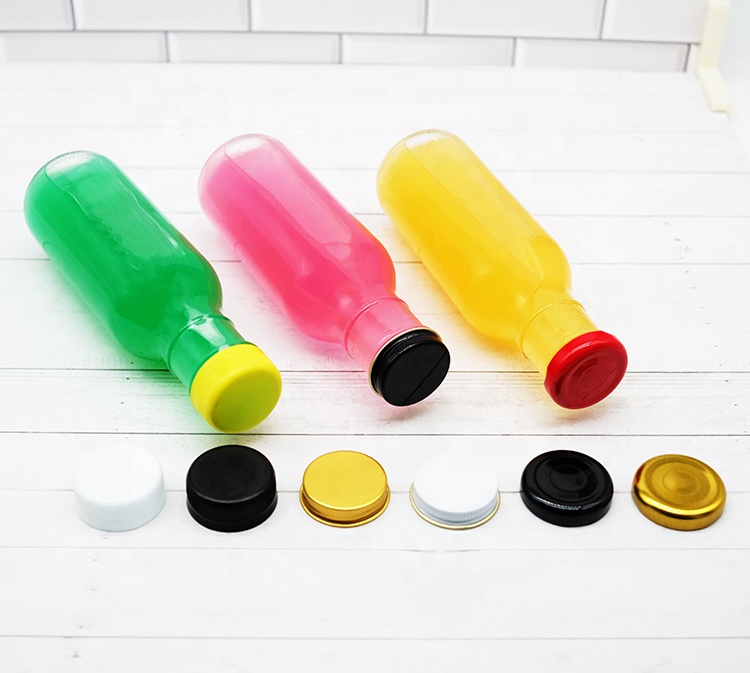 Clear Glass Ring Neck Bottles with Different Cap