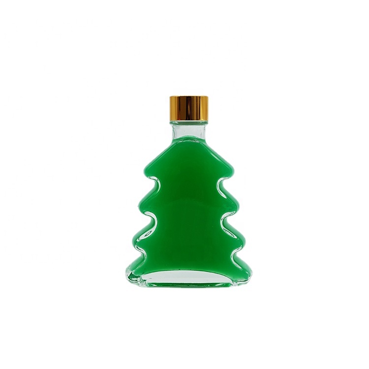 Special Tree Shaped Glass Bottle with Cap