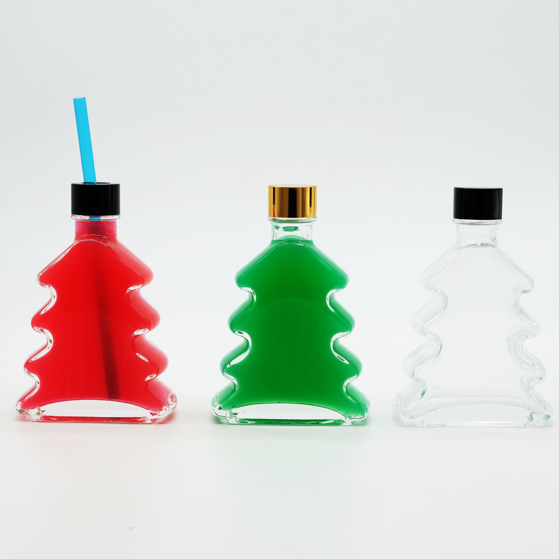 Special Tree Shaped Glass Bottle with Cap