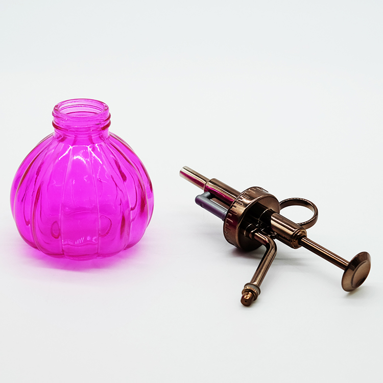 Glass Pumpkin shape bottle with pump for spraying