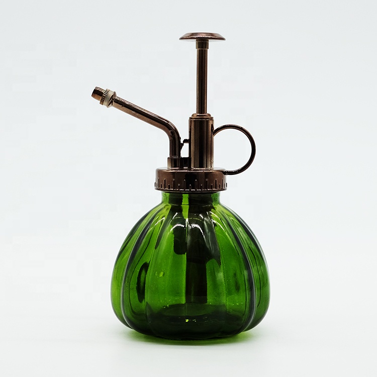 Glass Pumpkin shape bottle with pump for spraying