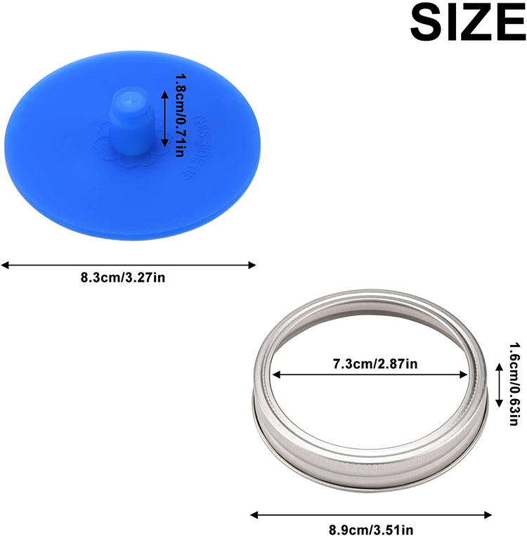 Waterless Airlock Fermentation Lids Suitable For 86MM  mason jar