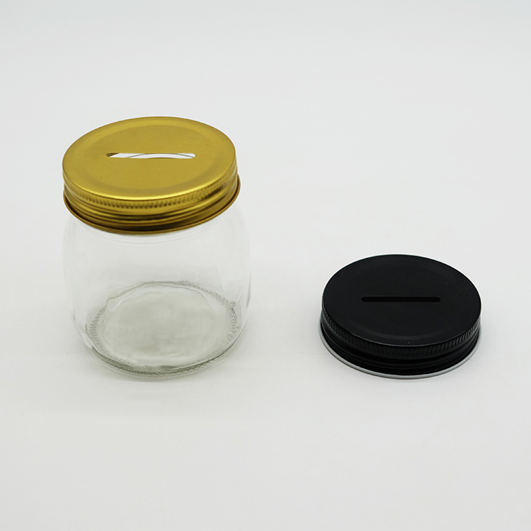 Canning Jar Lids Regular Mouth 70MM Coin Slot Bank Inserts Recyclable Caps Mason Jars Change Bill Storage Lid