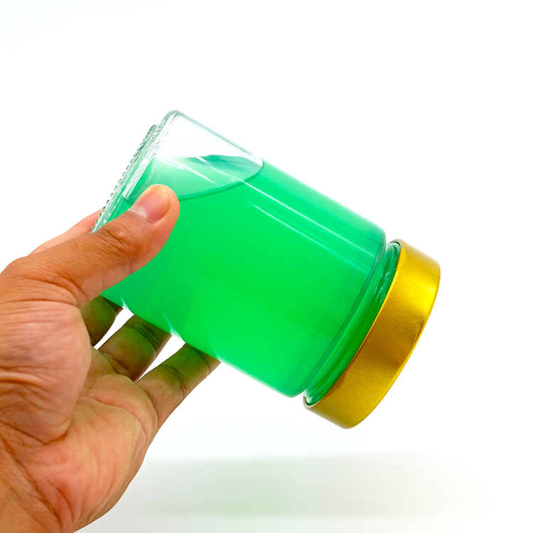 Large Storage Glass Ergo Jar with No-Leak Metal Lug