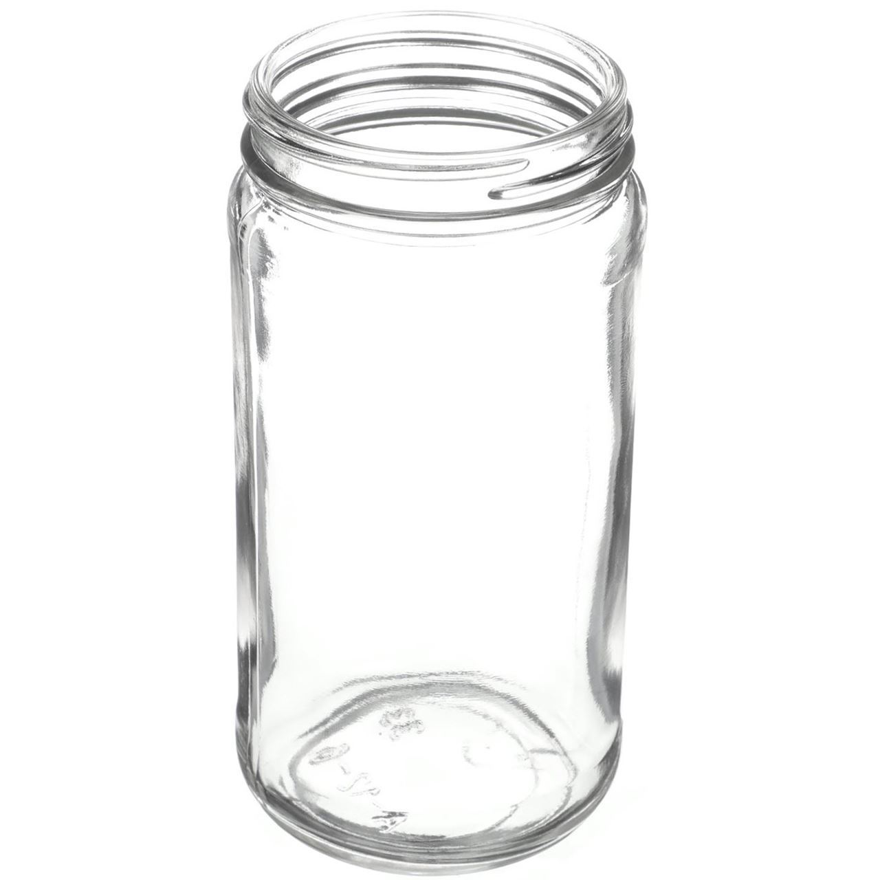 Clear Tall Cylinder Glass Paragon Jar with 58mm Metal Lug